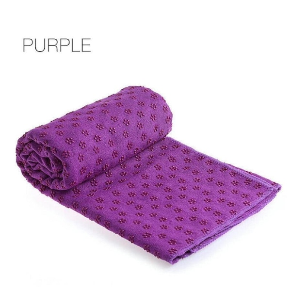 Microfiber Thick Fitness Gym Blanket Non-Slip Eco-friendly Yoga Mat Towel Purple