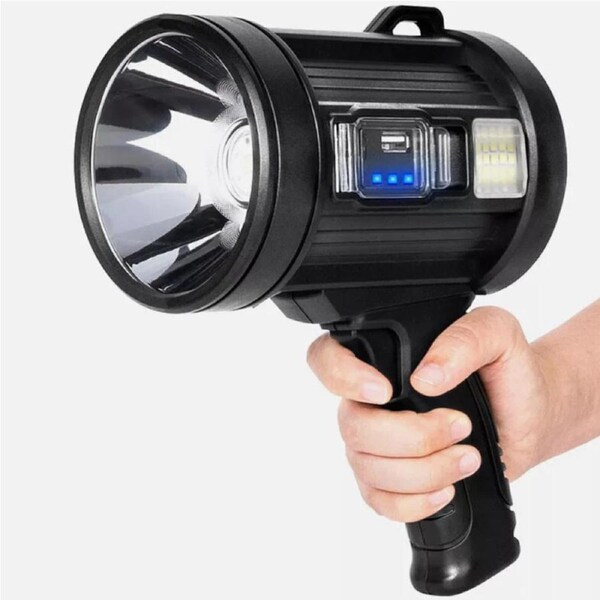 Rechargeable Handheld Torch Work Light 200000 Lm LED Searchlight Spotlight USB