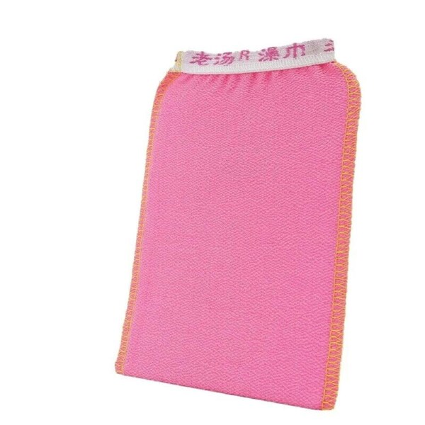Viscose Scrub Mitten Towel Korean Italy Towel Exfoliating Bath Washcloth Pink 5x