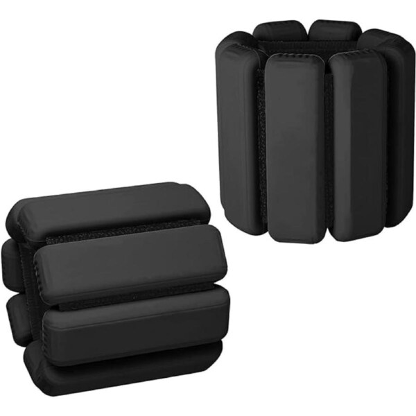 Fitness Wrist Bracelet Equipment Adjustable Ankle Weights Training 1 Pair Black