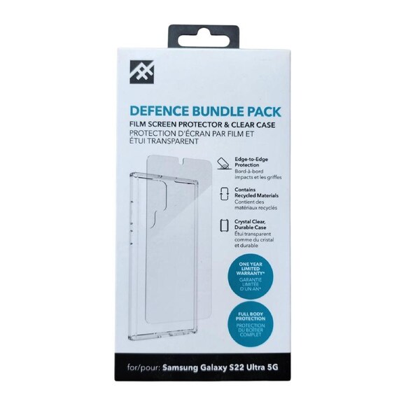 Zagg iFrogz Clear Case + Screen Protector for Samsung Galaxy S22 Ultra