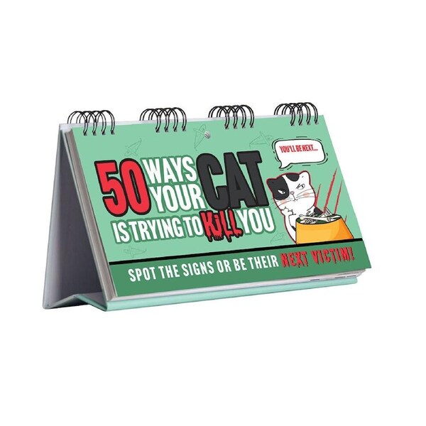 Boxer Gifts Flipbook 50 Ways Your Cat Is Trying To Kill You 25x14cm Green 12y+