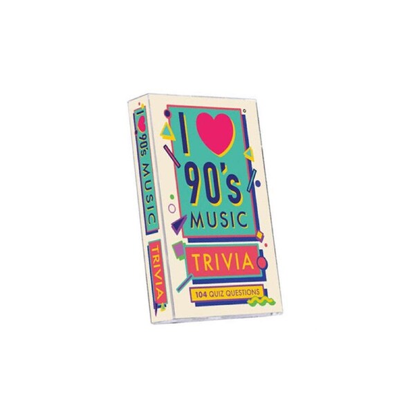 Aquarius I Love 90's Music Lovers Trivia Card Game Retro Music Quiz 10x6cm 12y+