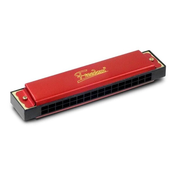 Freedom Harmonica Key of C - 16 Hole MH002 Red