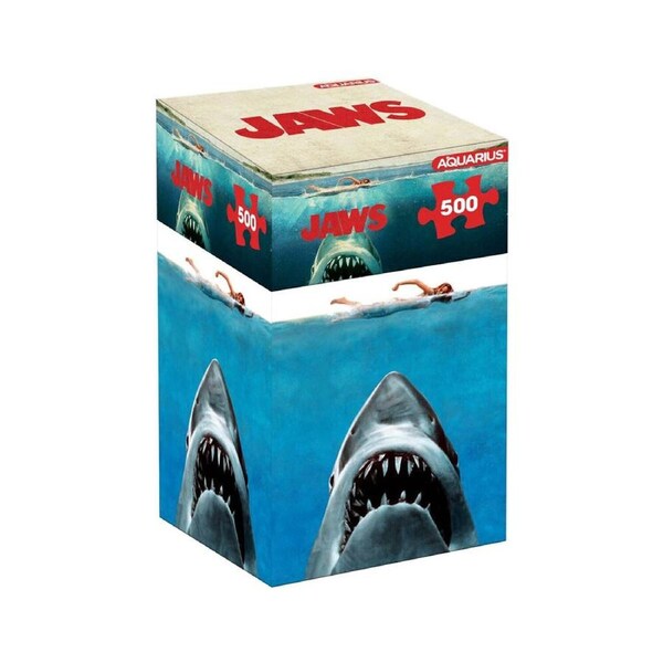 500pc Aquarius JAWS Movie One Sheet Cardboard Jigsaw Puzzle 36x48cm 14y+