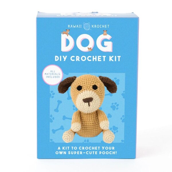 Gift Republic DIY Beginners/Starter Gog Crochet Craft Kit Handmade Dog Toy Brown
