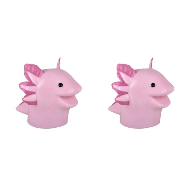 2PK Keycraft Axolotl Hand Puppet Sensory Play Interactive Toy Assorted 3y+