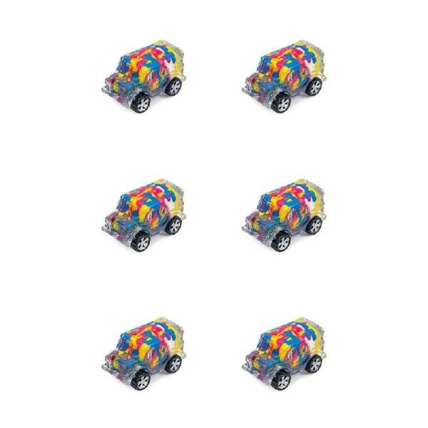 6PK Keycraft Inkerz Bus Kids/Childrens Squishy Sensory Stress Toy Assorted 3y+