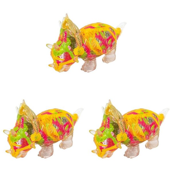 3PK Keycraft Inkerz Dinosaurs Kids/Childrens Squishy Sensory Toy Assorted 3y+