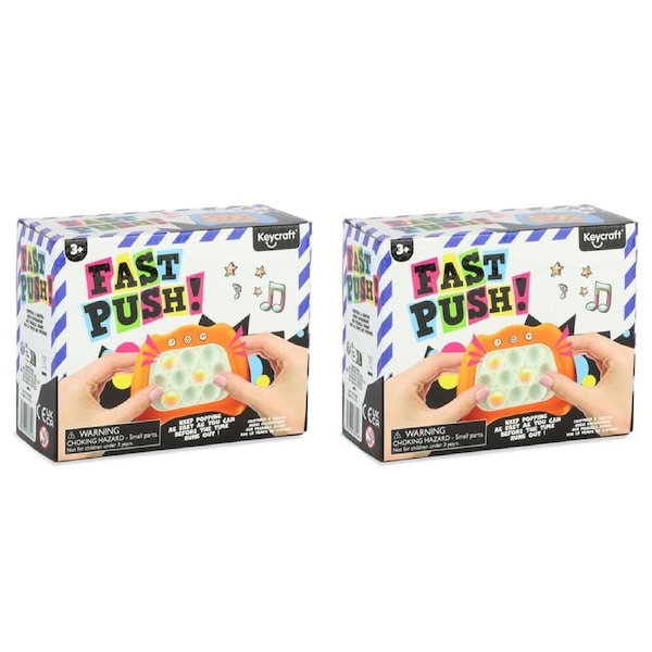 2PK Keycraft Fast Electronic Push Memory Game Sensory Fidget Toy Assorted 3y+