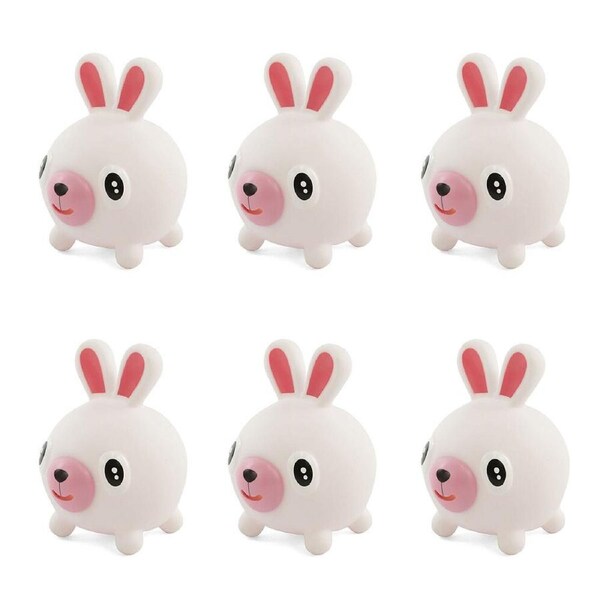 6PK Keycraft Noisy Bunny w/ Sound Soft Animal Sensory Toy 10.5x13cm Assorted 3y+
