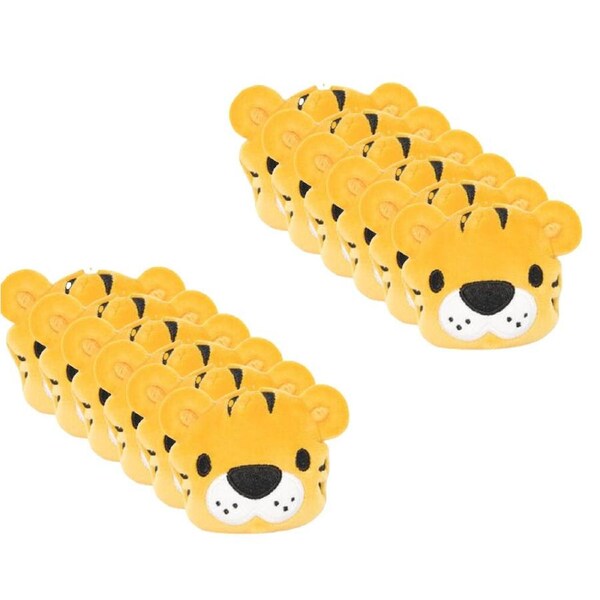 12PK Keycraft Clip & Cuddle Safari Plush Keyring Clip Toy 9cm Assorted 3y+