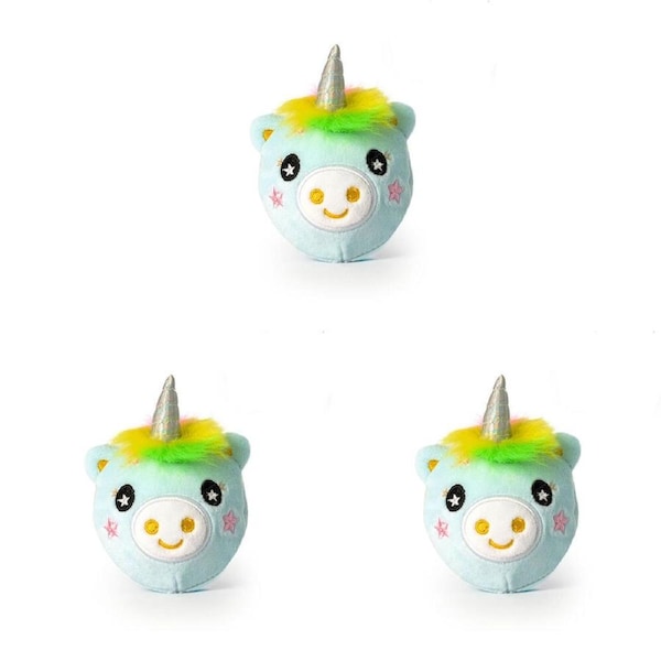 3PK Keycraft Unicorn Squishy Plushies Soft Stress Relief Toy Assorted 3y+