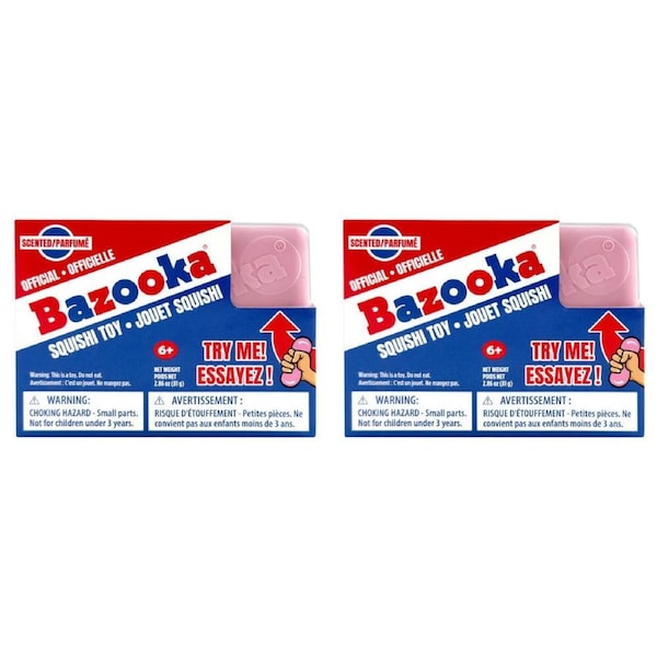 2PK Incredible Group Bazooka Joe Gum Scented Squishi Toy 10x8cm Assorted 6y+