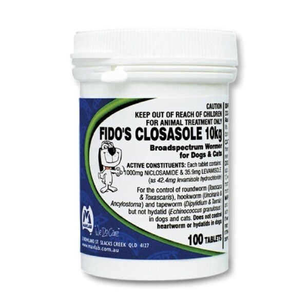Fido's Closasole 10kg Tablets X 10 (S6)