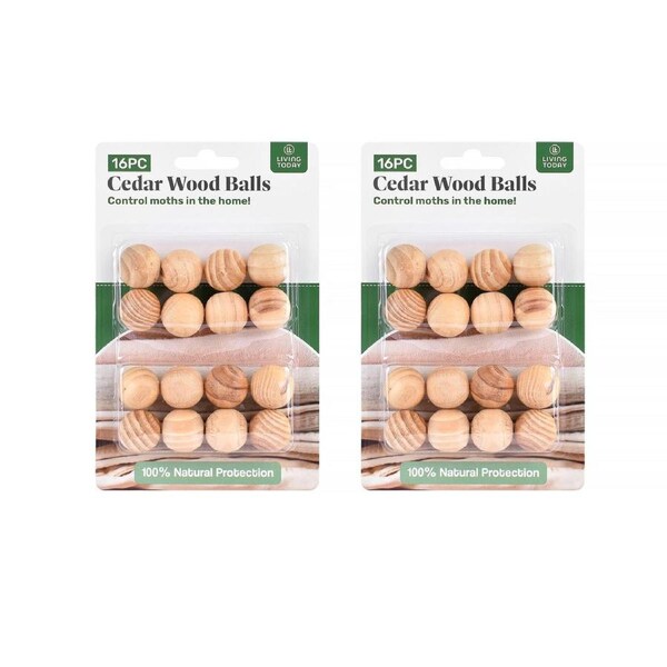 32 Pcs Living Today Cedar Wood Balls