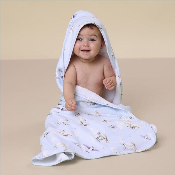 Snuggle Hunny Taking Flight Organic Hooded Baby Towel