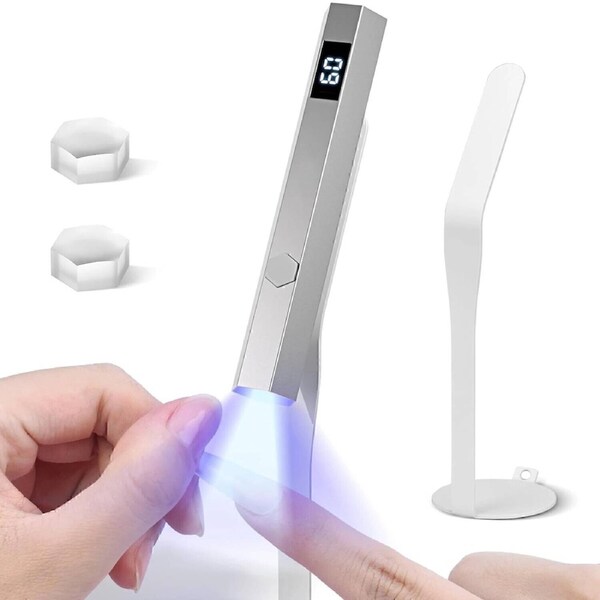 Portable Mini UV LED Gel Nail Dryer 360° Rotation Handheld Light Lamp Magnetic H