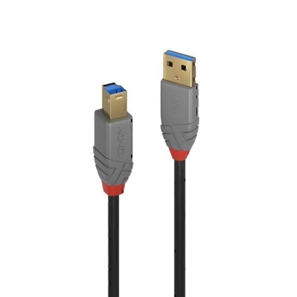 Lindy 0.5m USB-A 3.0 to USB-B Cable - Anthra Line