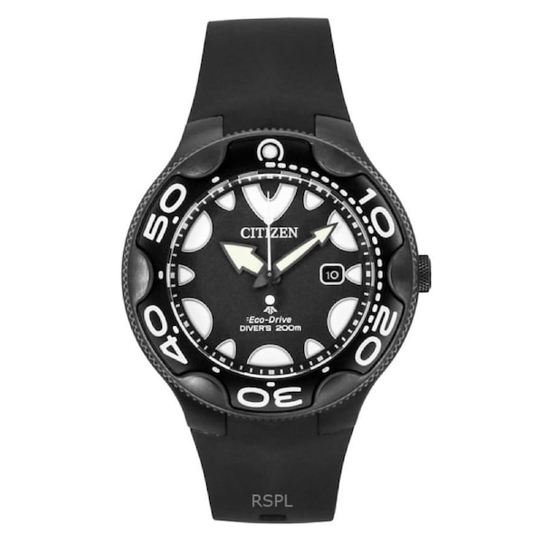 Citizen Promaster Eco-Drive Orca Polyurethane Strap Black Dial Diver's BN0235-01E 200M Men's Watch