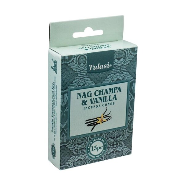 180x Incense Cones Nag Champa Vanilla Tulasi