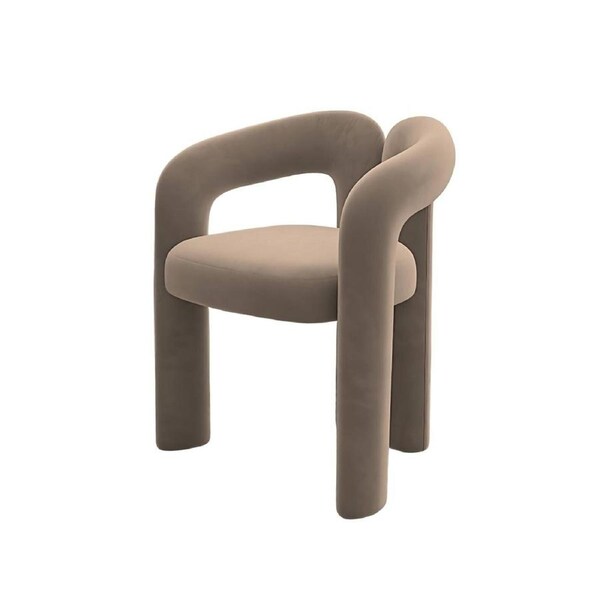 MIUZ Padded Lounge Chair Living Room Accent Chairs Replica Dudet Armchair - Brown