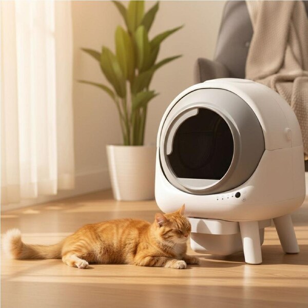 Pawz Cat Litter Box Large Machine Automatic Self Cleaning APP Control White