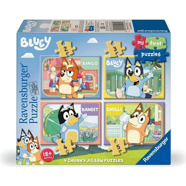 Ravensburger - Bluey My First 4 X Jigsaw Puzzle 2 3 4 & 5pc