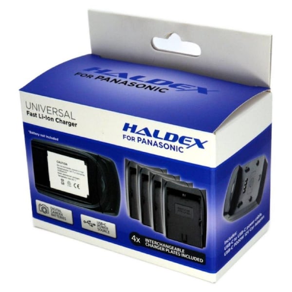 Haldex USB-C Panasonic Charger for BLC12, BLF19, BLJ31 &BLK22 Includes Car Adaptor