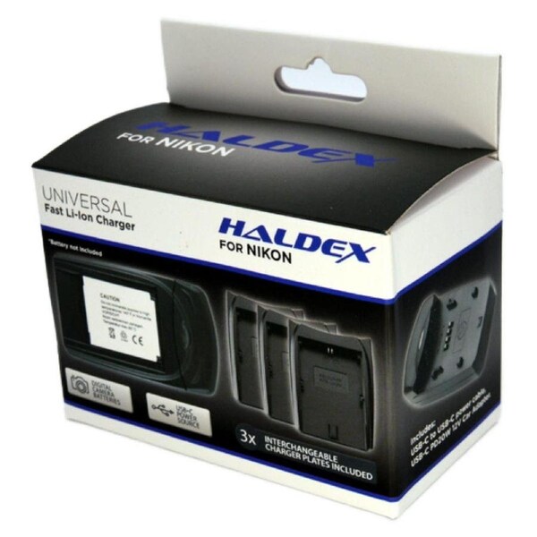 Haldex USB-C Nikon Charger for EN-EL12, EN-EL15 & EN-EL25 Includes Car Adaptor