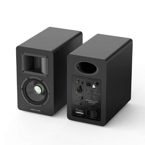 2pc Airpulse SM200 Precision Monitor Active Loudspeakers 185x315cm Black