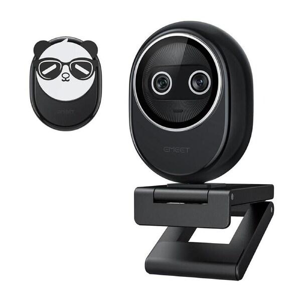 EMeet Piko+ Dual-Camera AI-Powered 4K Webcam Plug & Play 4.3x5.6cm Black