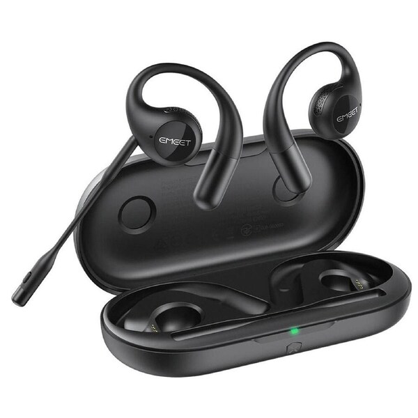 EMeet AirFlow Wireless Open-Ear Bluetooth Wireless Earbuds Rechargeable Black