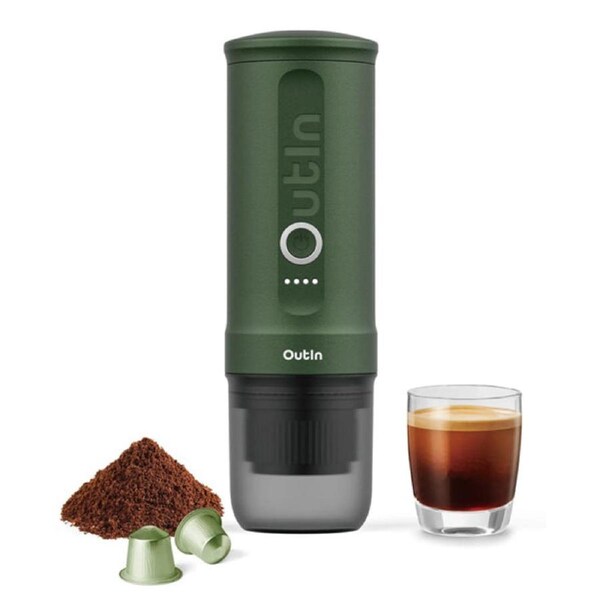 Outin Nano Portable Espresso Maker Forest Green