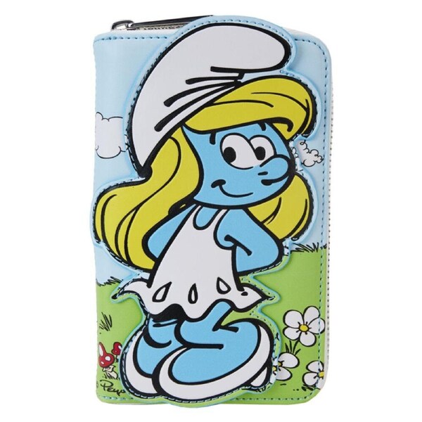 Smurfs Smurfette Cosplay Zip Around Wallet Coin Purse 6x4in