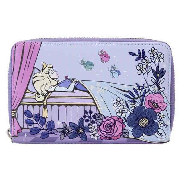 Sleeping Beauty 65th Anniversary Zip Around Wallet Coin Purse 6x4in
