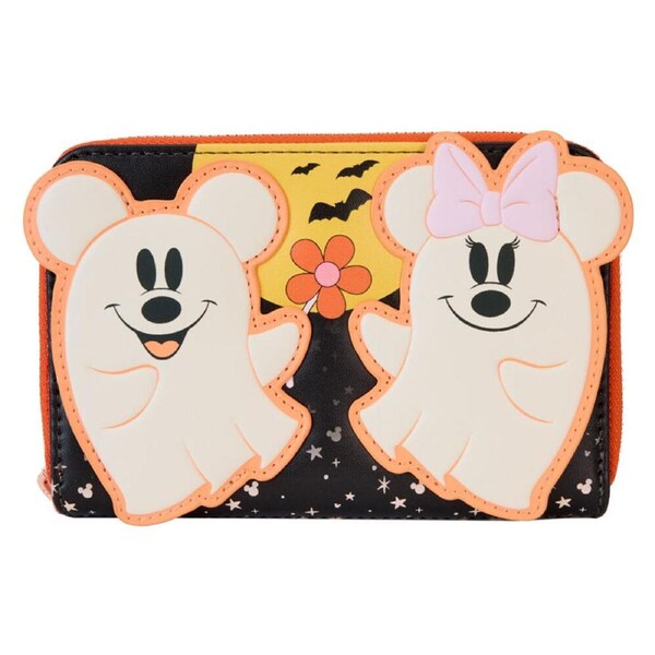 Disney Mickey & Friends Halloween Zip Wallet Coin Purse 6x4in