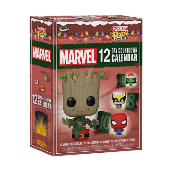 Marvel 2024 Marvel 12Day Countdown Calendar Pocket Pop Figure Set Toy