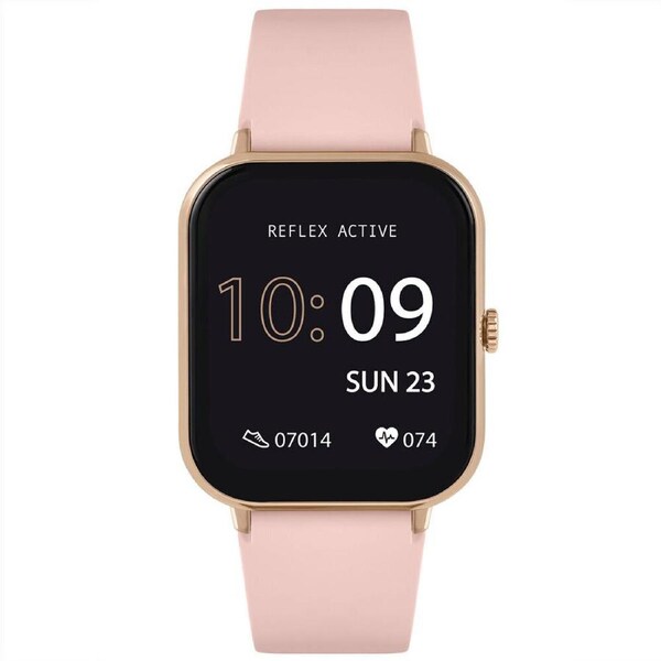 Reflex Active Series 23 Smart Watch with Rose Case & Pink Silicone Straps