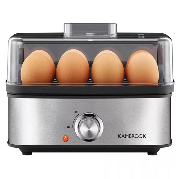 Kambrook Electric Egg Cooker - Soft Hard Boiled Egg Poacher Steaming Trays - Egg Making Machine