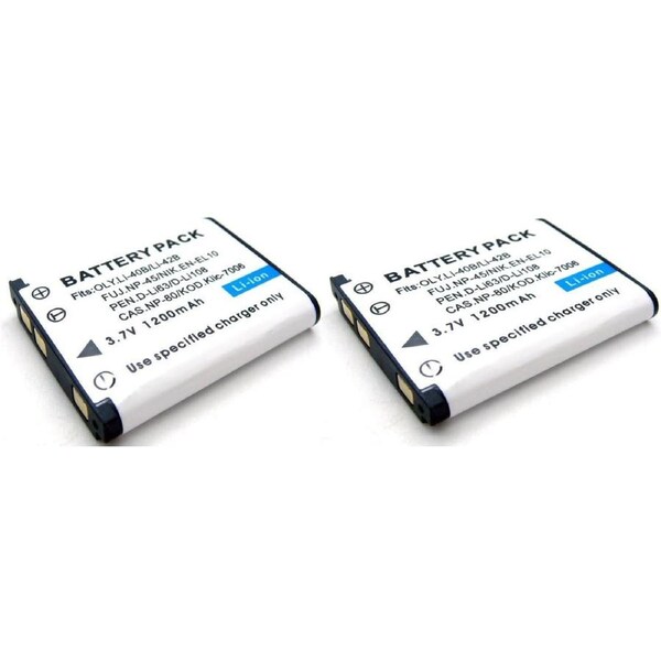 [2 Pack] Replacement Battery for OLYMPUS Li-40B and Li-42B, compatible with OLYMPUS FE-220, FE-230, FE-340, FE-360, FE-4030, TG-310, and VR-310 models