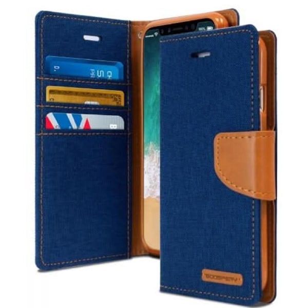 For iPhone 14 Pro Max Wallet Flip Denim Case Cover