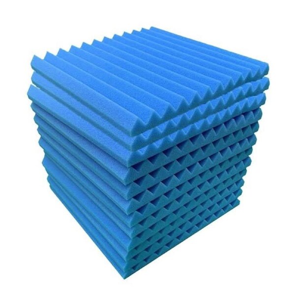 24 Acoustic Soundproof Foam Sound Absorbing Panels 30x30x2.5cm - Blue