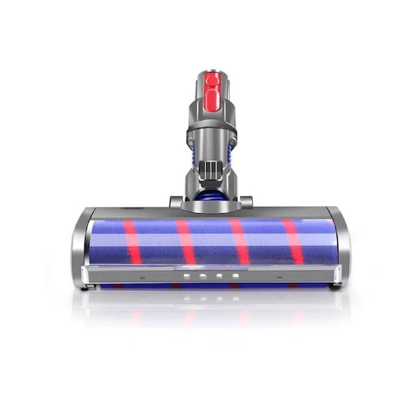 Fluffy Floor Head Compatible with Dyson V7 V8 V10 V11 V15 Vacuum Cleaner - Roller Brush with LED Light
