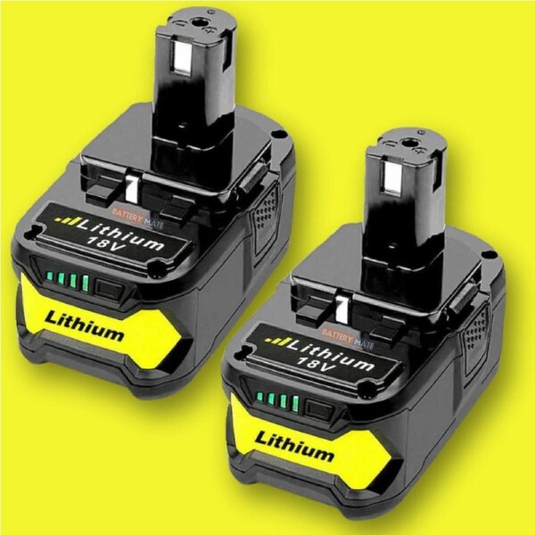 2 x Ryobi 18V Compatible Battery 6.0Ah P108 P104 ONE+ Plus BPL-1815