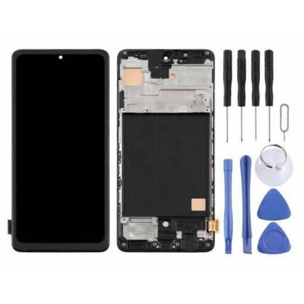For Samsung Galaxy A51 (A515) LCD Screen + Digitizer Assembly with Frame (Black)