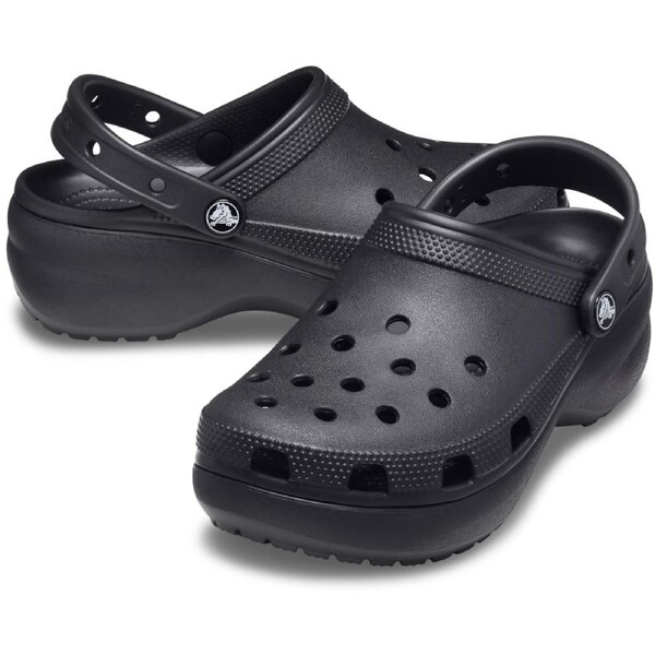 Crocs Womens Classic Platform Clog Sandals - Black Womens US 9