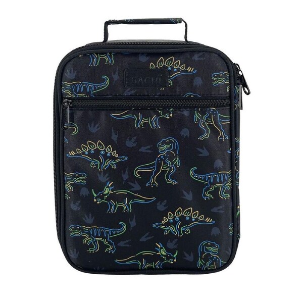 Sachi Insulated Junior Lunch Bag - Neon Dinosaurs