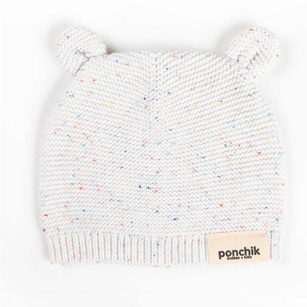 Ponchik Babies + Kids Bear Beanie Hat Warm Winter - Stardust 3-12 Months