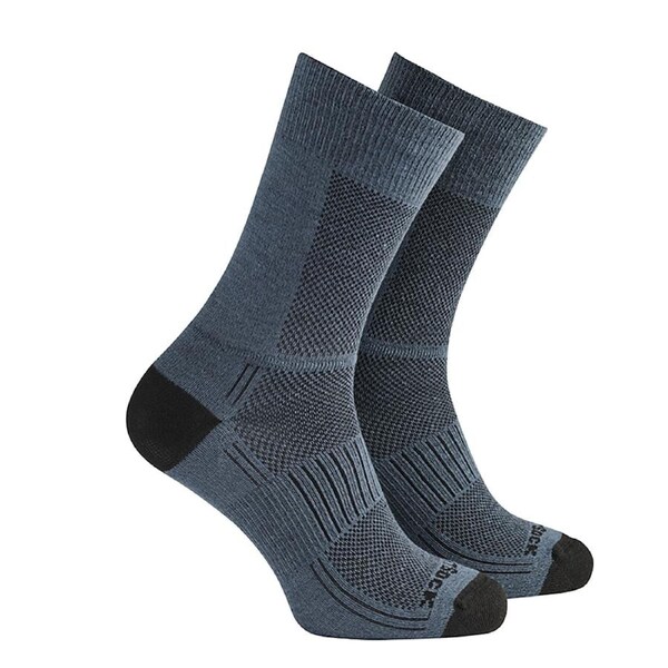 Wrightsock Coolmesh II Crew Length Grey Unisex Running/Active Socks S